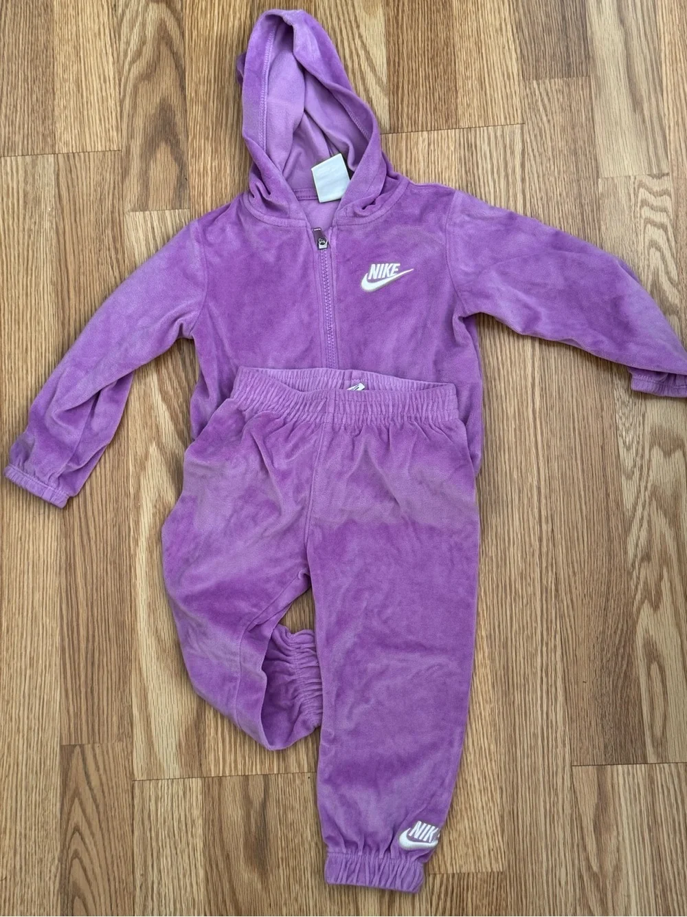 Nike Lavender Velour Hoodie & Jogger Set